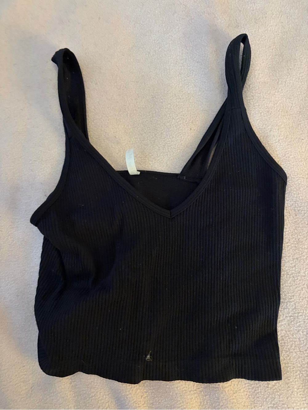 New Mix Black Ribbed V-Neck Cami